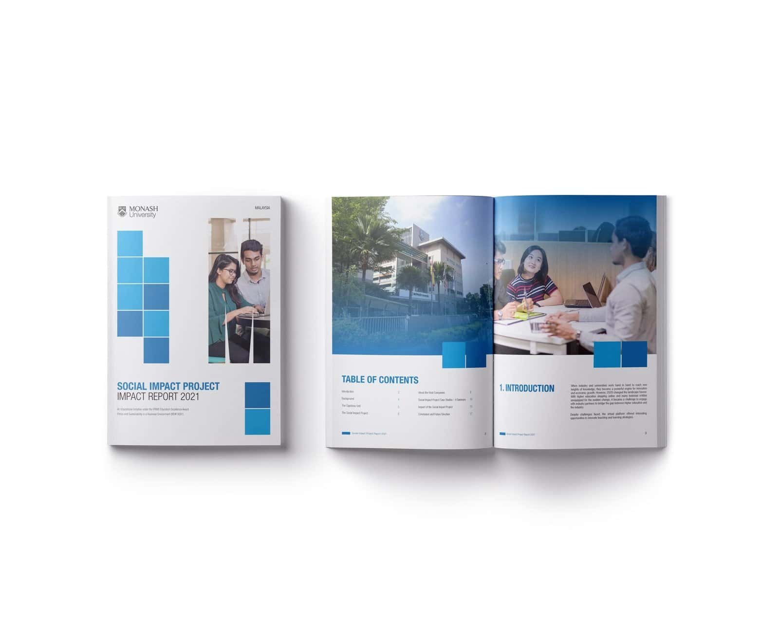 Monash University Social Impact Project Report designed by KokCreative